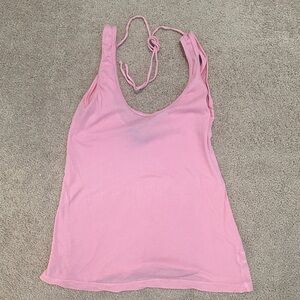 C&C California Light Pink Tank Top Tie Detail
